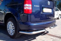 Volkswagen Caddy 2004-2010 гг. Задние уголки AK003 (2 шт., нержавейка) фото 3