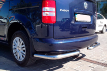 Volkswagen Caddy 2004-2010 гг. Задние уголки AK003 (2 шт., нержавейка) фото 3