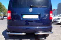 Volkswagen Caddy 2004-2010 гг. Задние уголки AK003 (2 шт., нержавейка) фото 4