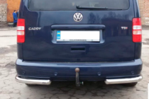 Volkswagen Caddy 2004-2010 гг. Задние уголки AK003 (2 шт., нержавейка) фото 6