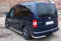 Volkswagen Caddy 2004-2010 гг. Задние уголки AK003 (2 шт., нержавейка) фото 9