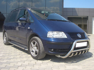 Volkswagen Sharan 1995-2010 гг. Кенгурятник WT003 (нержавейка) 60 мм фото 3