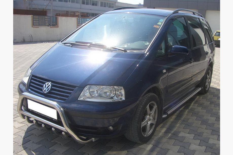 Volkswagen Sharan 1995-2010 гг. Кенгурятник WT003 (нержавейка) 51 мм Фото 2