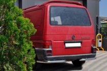 Volkswagen T4 Transporter 1990-2003 гг. Задние уголки AK003 (2 шт., нержавейка) фото 2