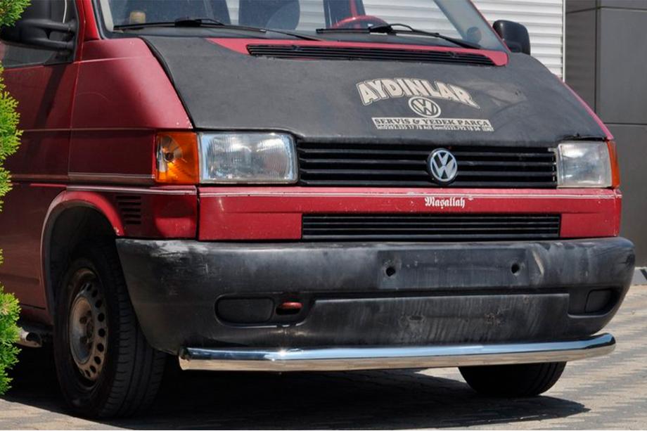 Volkswagen T4 Caravelle/Multivan 1990–2003 гг. Передняя защита ST008 (нержавейка) 60мм Фото 1