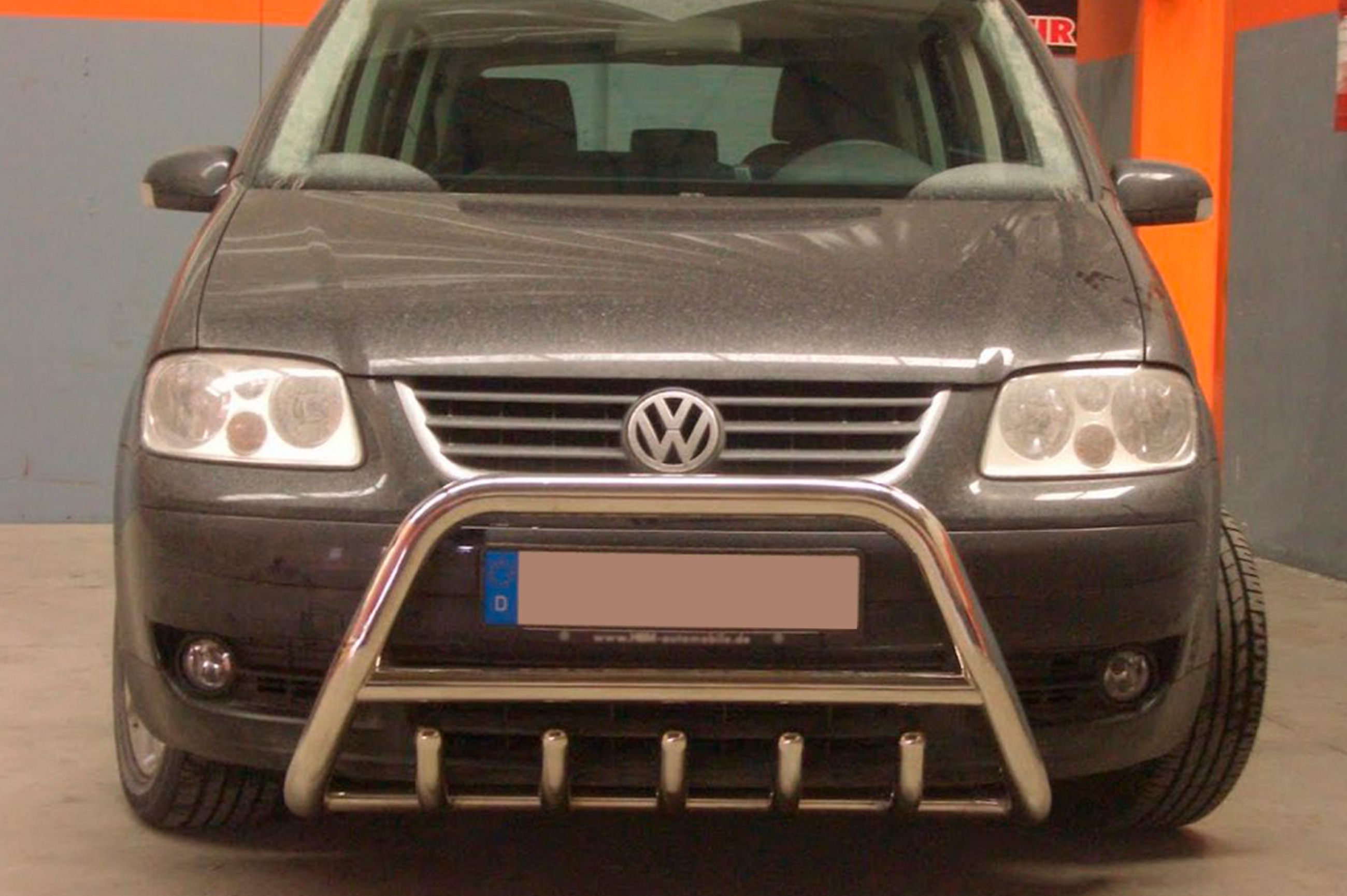 Кенгурятник WT003 (нерж) 51 мм, без напису для Volkswagen Touran 2003-2010 рр - фото 2