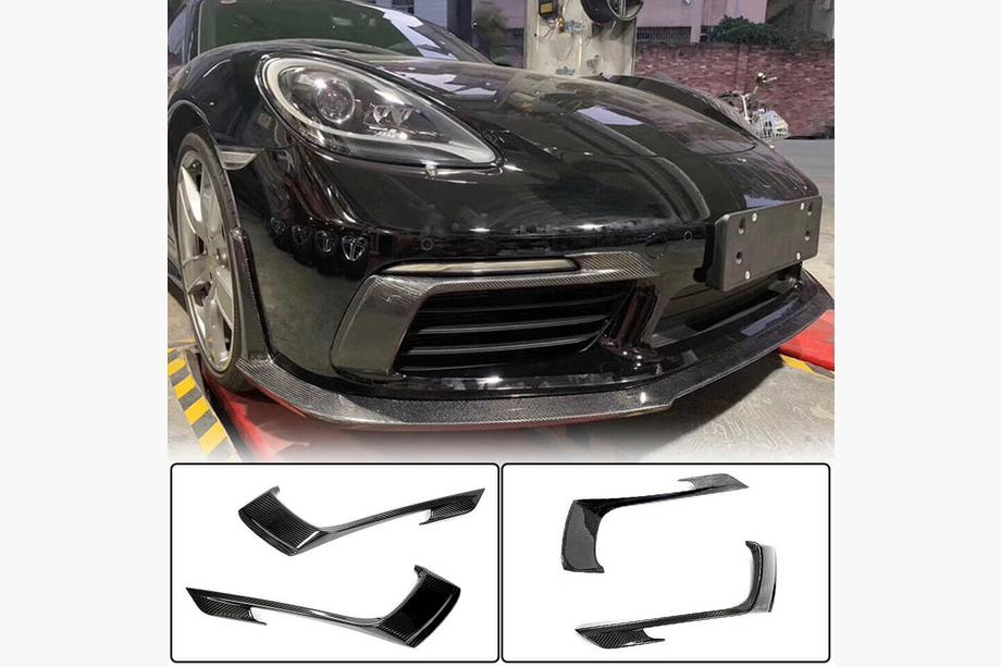 Porsche Boxster/Cayman 982 (718) 2016- гг. Накладки на противотуманные фары (2016-2019, карбон) Image
