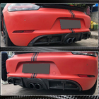 Диффузор заднего бампера V1 (2016-2019, Карбон) фото 5