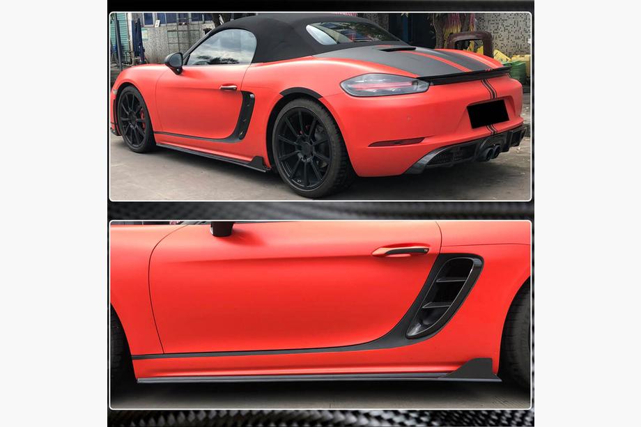 Porsche Boxster/Cayman 982 (718) 2016- гг. Боковые Пороги V1 (2016-2019, Карбон) Фото 4