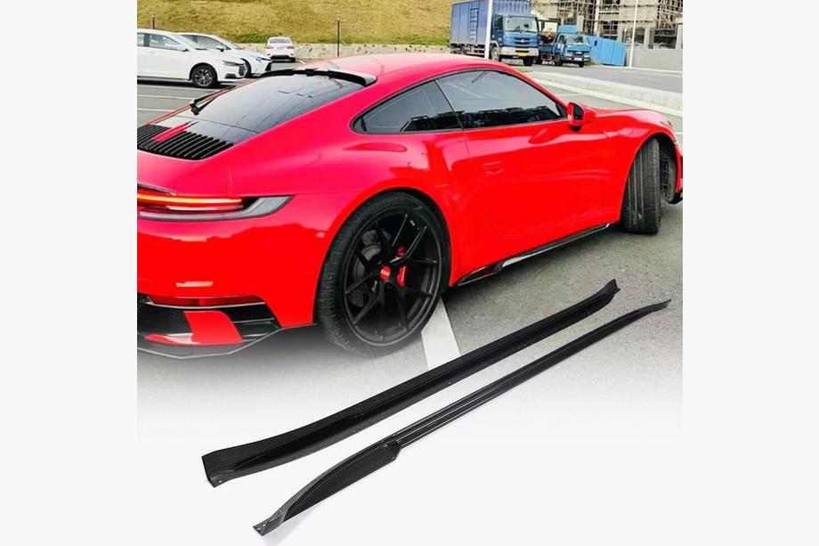 Porsche 911 (992) 2018– гг. Боковые Пороги V2 (Карбон) Фото 1