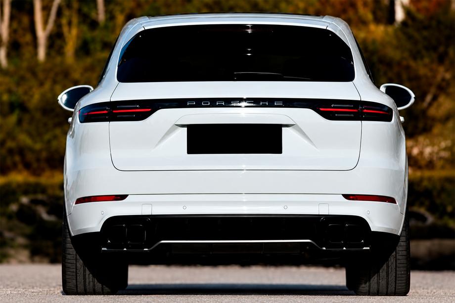 Porsche Cayenne 2018- гг. Диффузор заднего бампера (2018-2023, Карбон) Фото 2