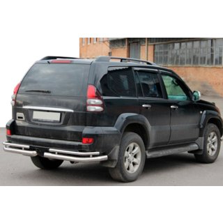 Задние двойные уголки AK003-1 (2 шт., нержавейка) Toyota Land Cruiser Prado 120 2002-2009 гг. фото 3
