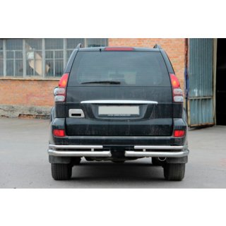 Задние двойные уголки AK003-1 (2 шт., нержавейка) Toyota Land Cruiser Prado 120 2002-2009 гг. фото 2