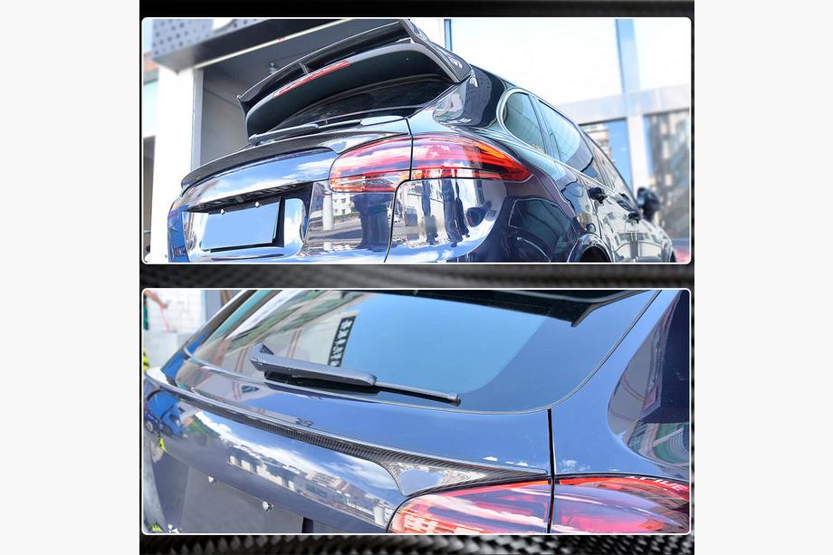 Porsche Cayenne 2010-2017 гг. Нижний спойлер (2015-2018, Карбон) Фото 5