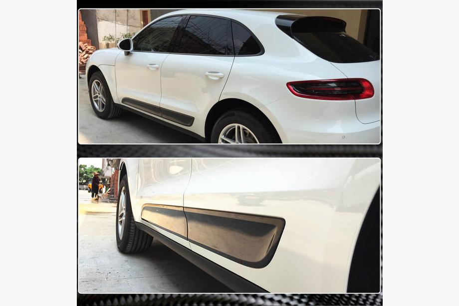 Porsche Macan 2014-2024 гг. Молдинги дверей (2014-2021, Карбон) Фото 3