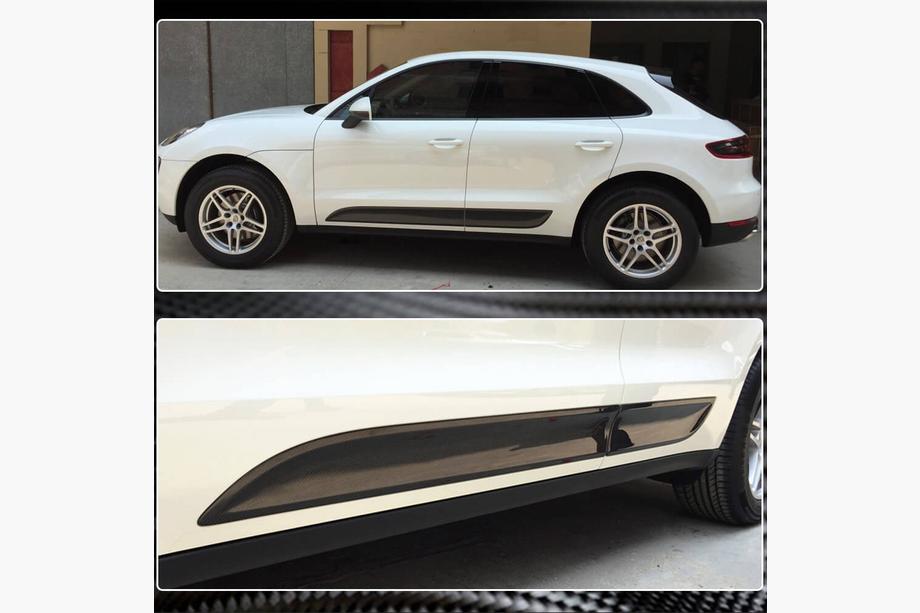 Porsche Macan 2014-2024 гг. Молдинги дверей (2014-2021, Карбон) Фото 4