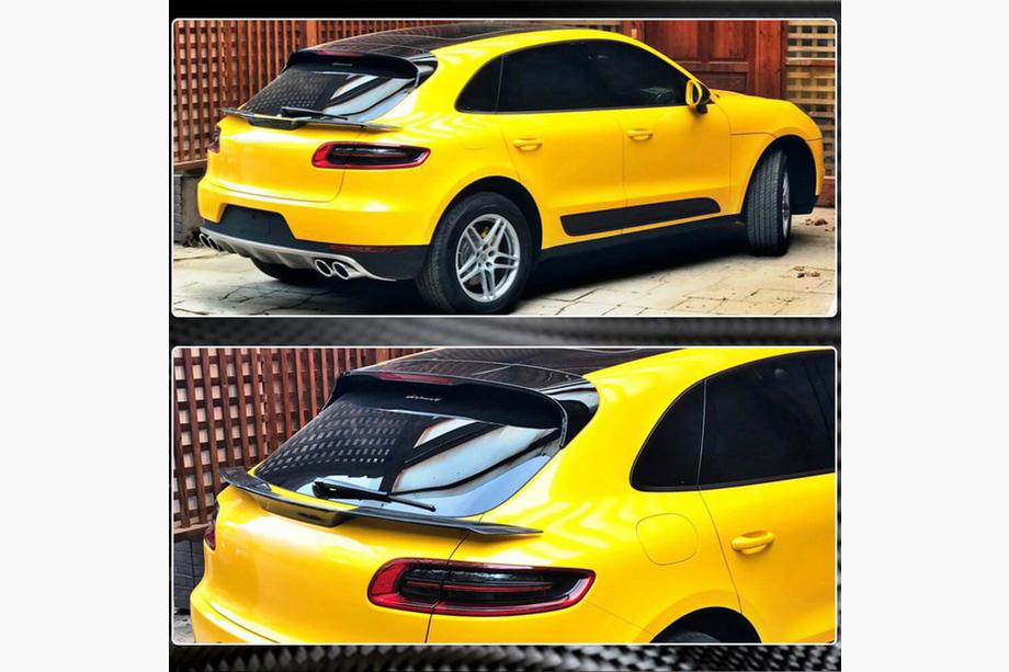 Porsche Macan 2014-2024 гг. Нижний спойлер (2014-2021, Карбон) Фото 3