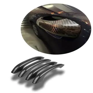 Накладки на Ручки Дверей (2018-2021, Карбон) Porsche Macan 2014-2024 гг. фото 1