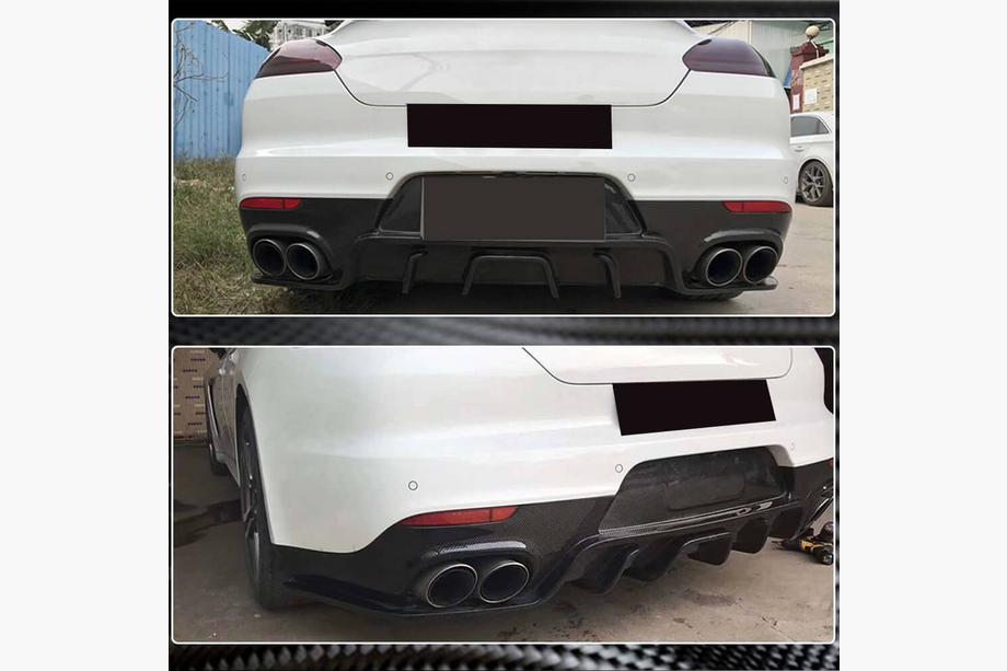 Porsche Panamera 2009-2016 гг. Диффузор заднего бампера (2013-2016, Карбон) Фото 3