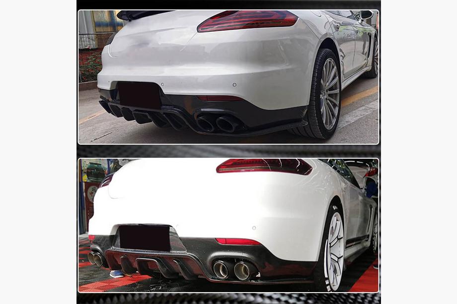 Porsche Panamera 2009-2016 гг. Диффузор заднего бампера (2013-2016, Карбон) Фото 4