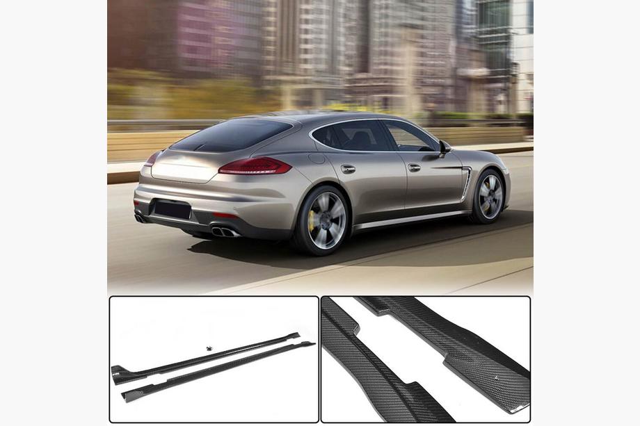 Porsche Panamera 2009-2016 гг. Боковые Пороги (2013-2016, Карбон) Фото 1