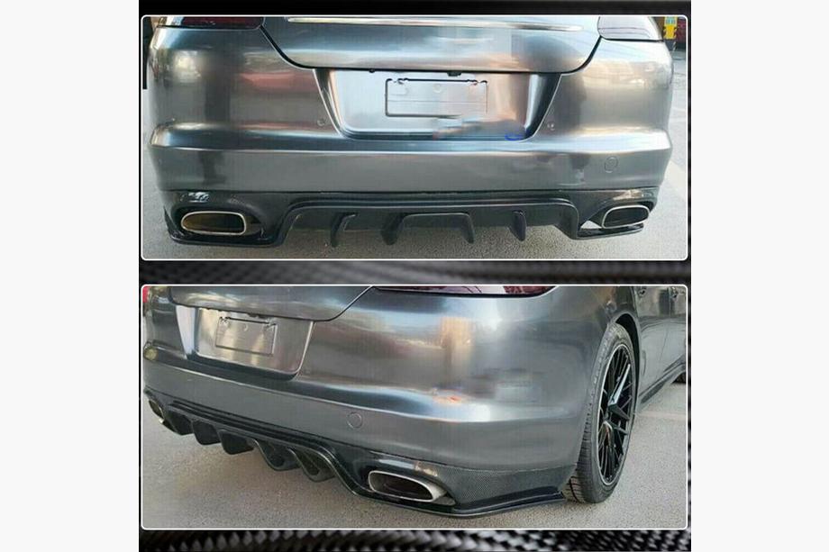 Porsche Panamera 2009-2016 гг. Диффузор заднего бампера (2009-2013, Карбон) Фото 3