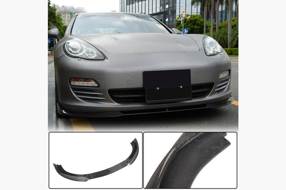 Porsche Panamera 2009-2016 гг. Накладка на передний бампер Lip (для Base 2009-2013, Карбон) Image
