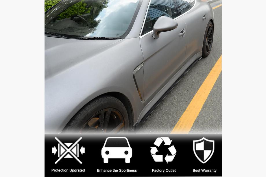 Porsche Panamera 2009-2016 гг. Боковые Пороги V2 (2009-2013, Карбон) Фото 2