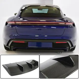 Диффузор заднего бампера (для 2019-2024 Turbo S SD, Карбон) фото 1