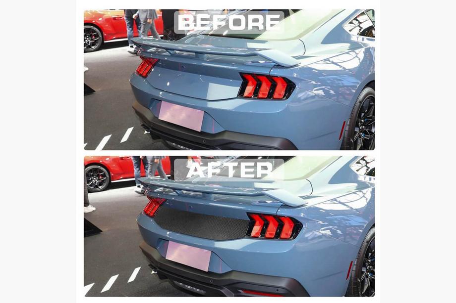 Ford Mustang 2024- гг. Накладка на крышку багажника (Карбон) Фото 2