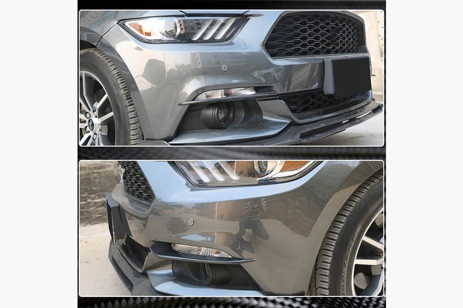 Ford Mustang 2015-2023 гг. Карбоновые Накладки на Противотуманки V1 (2015-2017) Фото 4