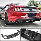 Диффузор заднего бампера V1 (2015-2017, Карбон) фото 1