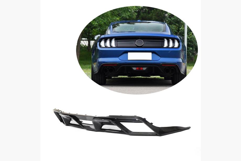 Диффузор заднего бампера V2 (2018-2021, Карбон) Image Диффузор заднего бампера V2 (2018-2021, Карбон) Image