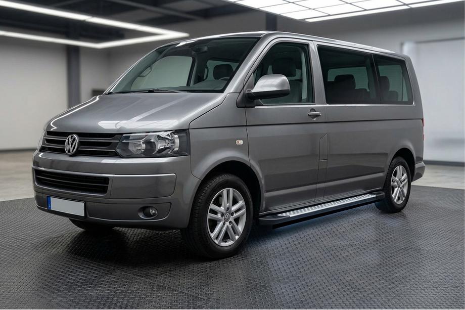 Volkswagen T5 2010-2015 гг. Боковые Подножки X5-Тип LED (2 шт., Алюминий) Только для длинной базы Фото 1