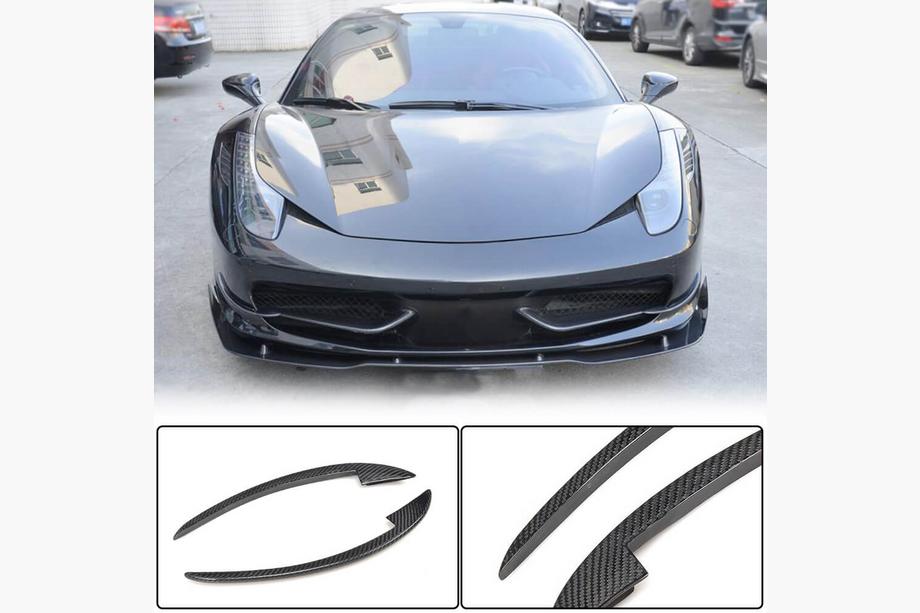 Ferrari 458 Italia 2009-2015 гг. Накладки на Передний Бампер V2 (2011-2013, Карбон) Фото 1