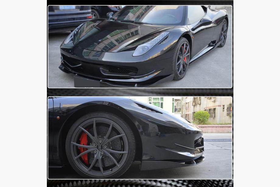 Ferrari 458 Italia 2009-2015 гг. Накладки на Передний Бампер V2 (2011-2013, Карбон) Фото 4