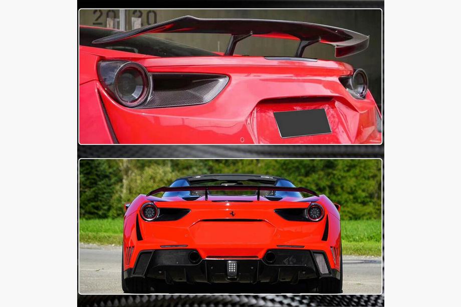 Ferrari 488 GTB 2015-2019 гг. Накладки на Задние Фонари (2015-2017, Карбон) Фото 3