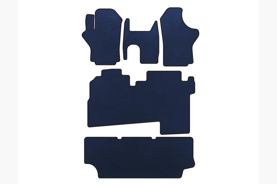 Hyundai H200, H1, Starex 1998-2007 гг. Коврики EVA (2004-2007, 3 ряда, 8-местный, Синий) Image