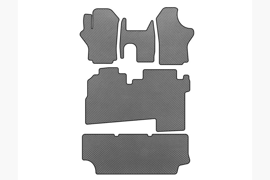 Hyundai H200, H1, Starex 1998-2007 гг. Коврики EVA (2004-2007, 3 ряда, 8-местный, Серый) Image
