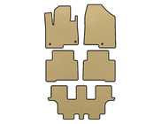 Hyundai Santa Fe 4 2018-2023 гг. Коврики EVA (3 ряда, для Grand, Бежевые) фото 1