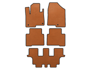 Hyundai Santa Fe 4 2018-2023 гг. Коврики EVA (3 ряда, для Grand, Оранжевые) фото 1