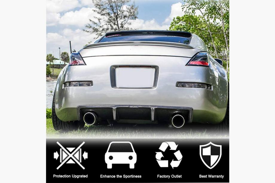 Nissan 350Z 2002-2009 гг. Диффузор заднего бампера (2003-2009, Карбон) Фото 3