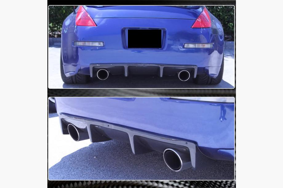 Nissan 350Z 2002-2009 гг. Диффузор заднего бампера (2003-2009, Карбон) Фото 4
