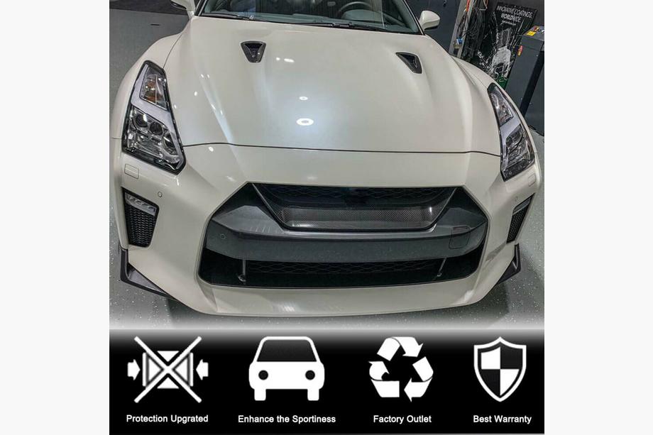 Nissan GT-R 2008-2025 гг. Накладка на решетку радиатора (2017-2019, Карбон) Фото 2