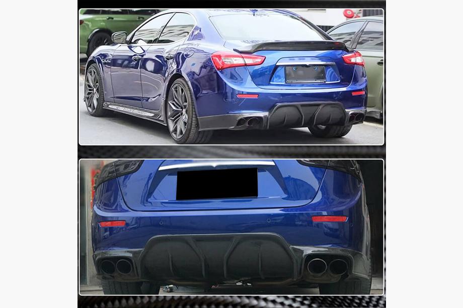 Maserati Ghibli 2013-2023 гг. Диффузор заднего бампера (для Base/S/S Q4 2014-2017, Карбон) Фото 4