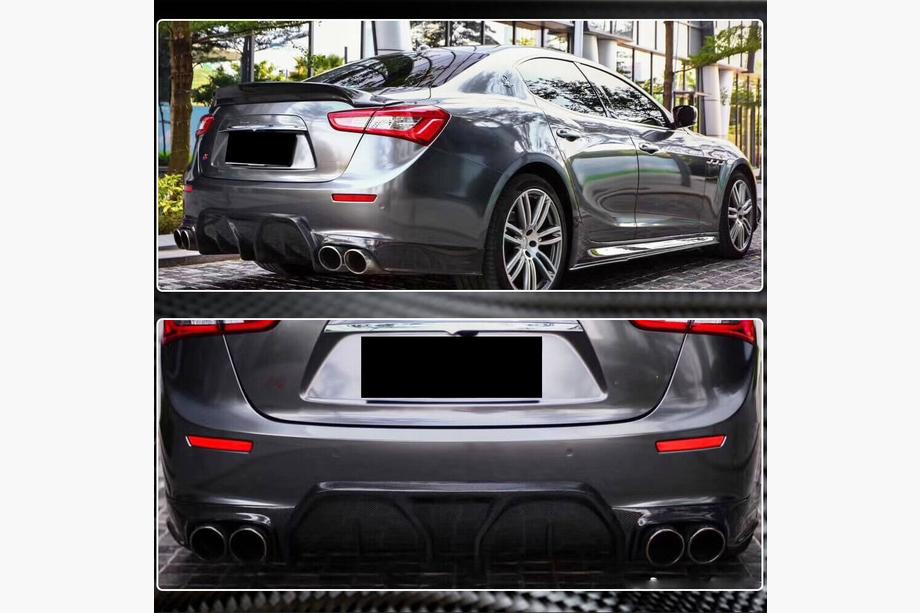 Maserati Ghibli 2013-2023 гг. Диффузор заднего бампера (для Base/S/S Q4 2014-2017, Карбон) Фото 5