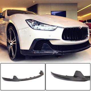 Maserati Ghibli 2013-2023 рр. Накладка на передний бампер Lip V3 (для Base/S/S Q4 2013-2017, Карбон)