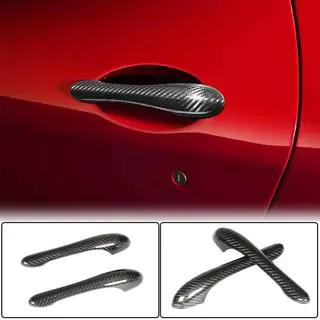 Накладки на дверные ручки Карбон Maserati GranTurismo 2007-2019 гг. фото 1