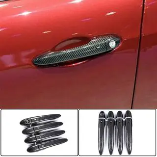 Накладки на дверные ручки Карбон Maserati Levante 2016- гг. фото 1