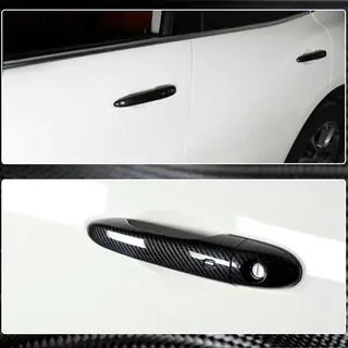 Накладки на дверные ручки Карбон Maserati Levante 2016- гг. фото 3